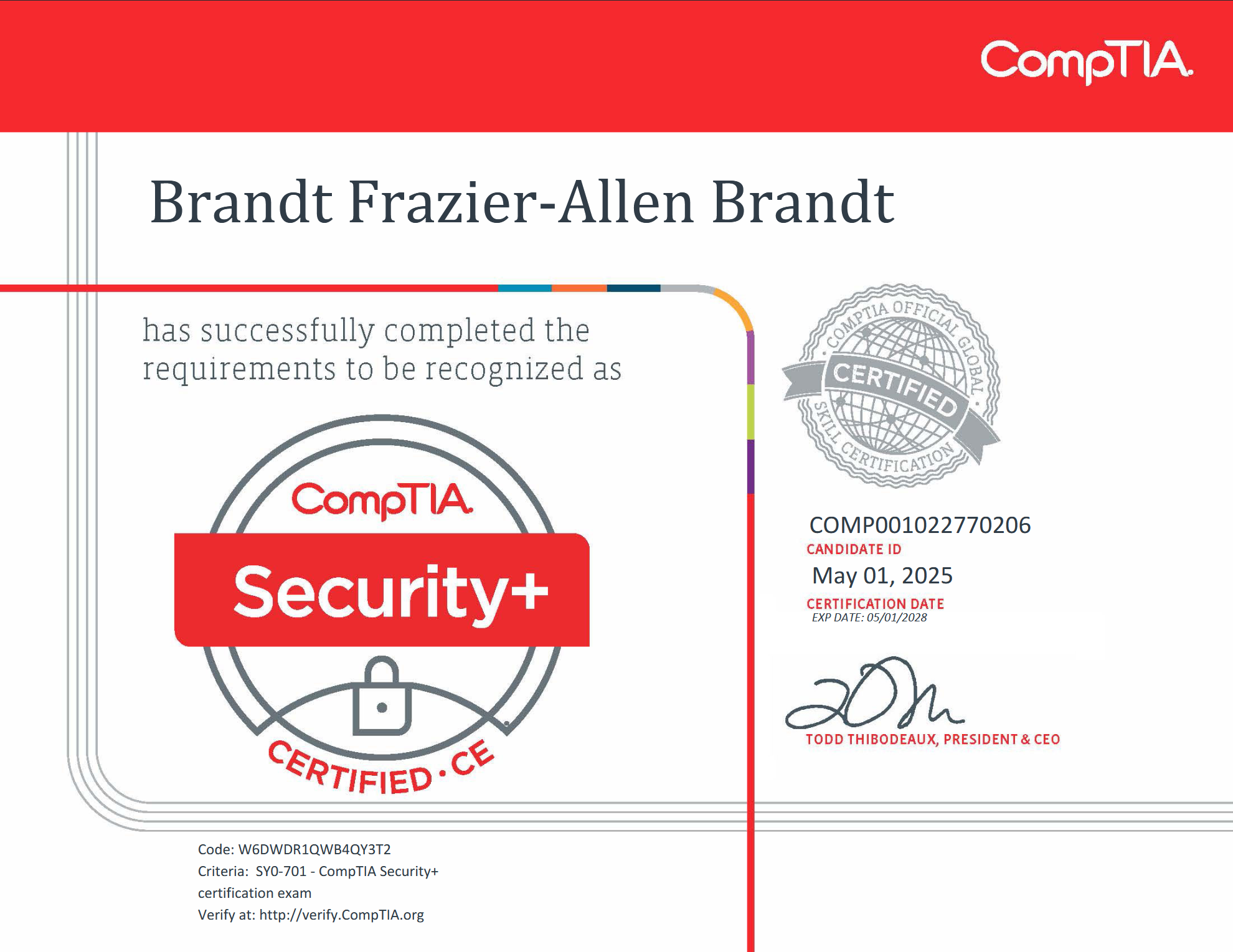 CompTIA Sec+ Cert