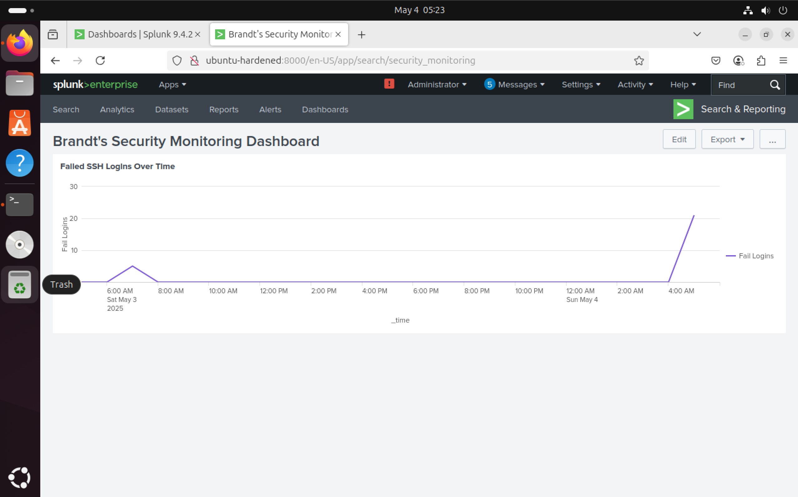 Splunk Dashboard 1